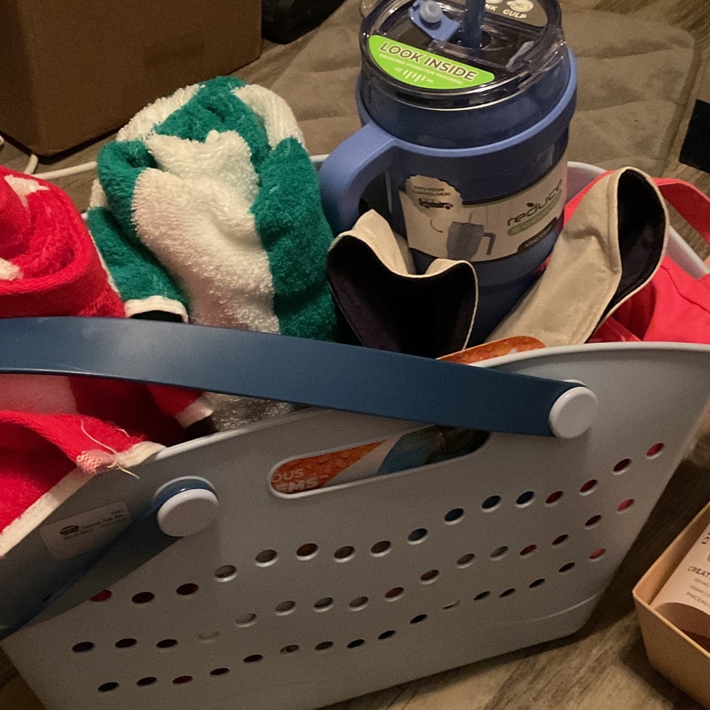 Blue Storage Basket with Handle